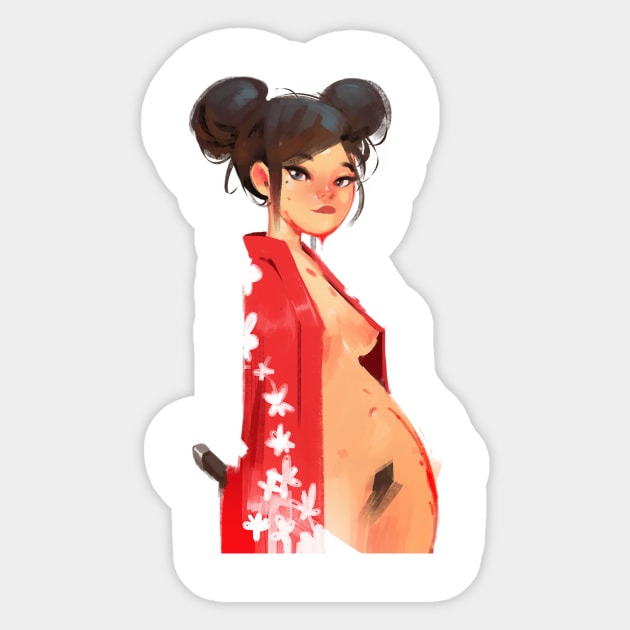 Kimono Sticker by philtomato